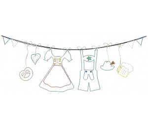 Stickdatei - Bayrisches Wäscheleine